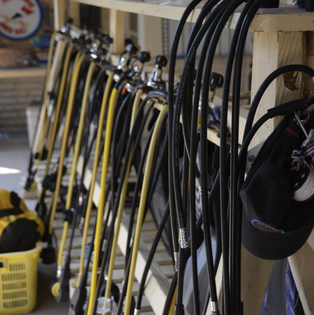 Professional scuba diving equipment and rental gear at Jukung Dive Amed Bali