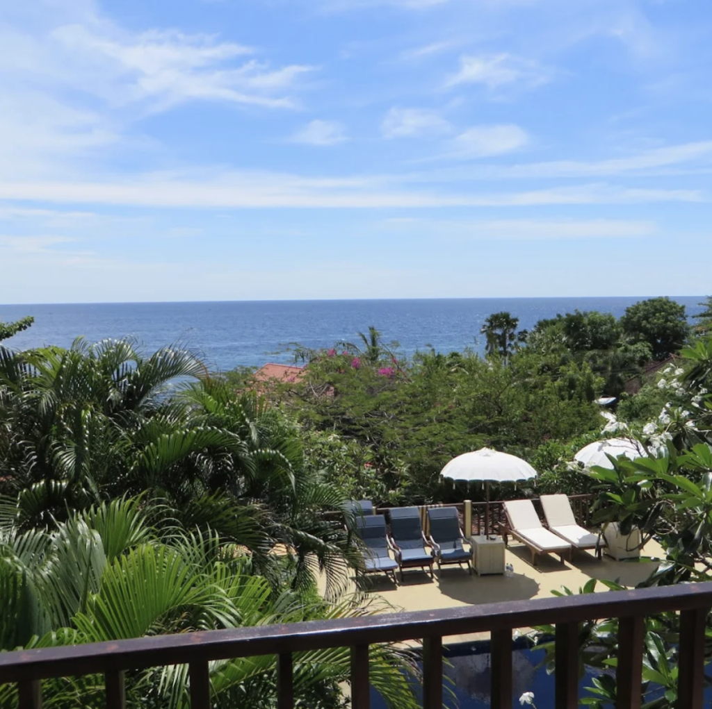 Ocean view from Jukung Dive Amed Resort in Bali