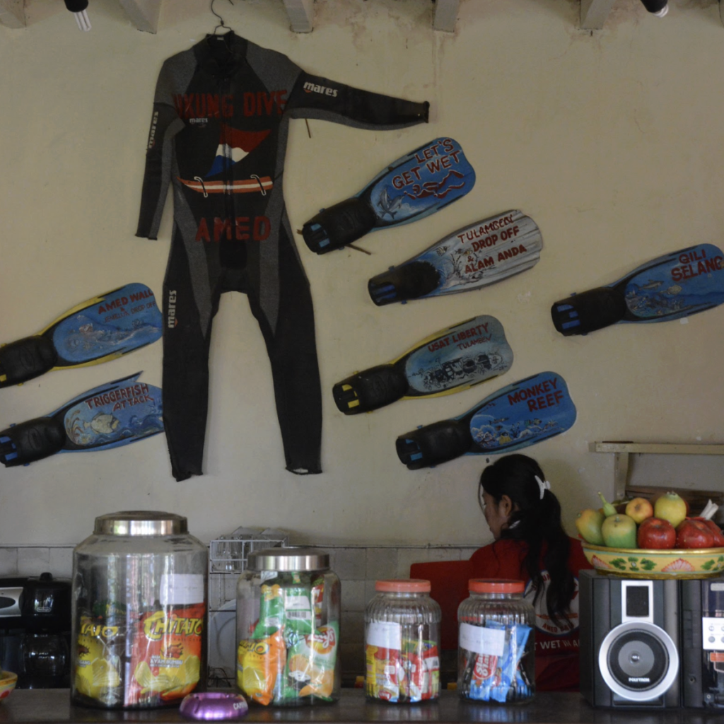 Scuba diving wetsuits and equipment available at Jukung Dive Amed Bali
