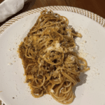 Pasta on plate at Sky penida Restaurant