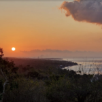 Sunset over nusa penida