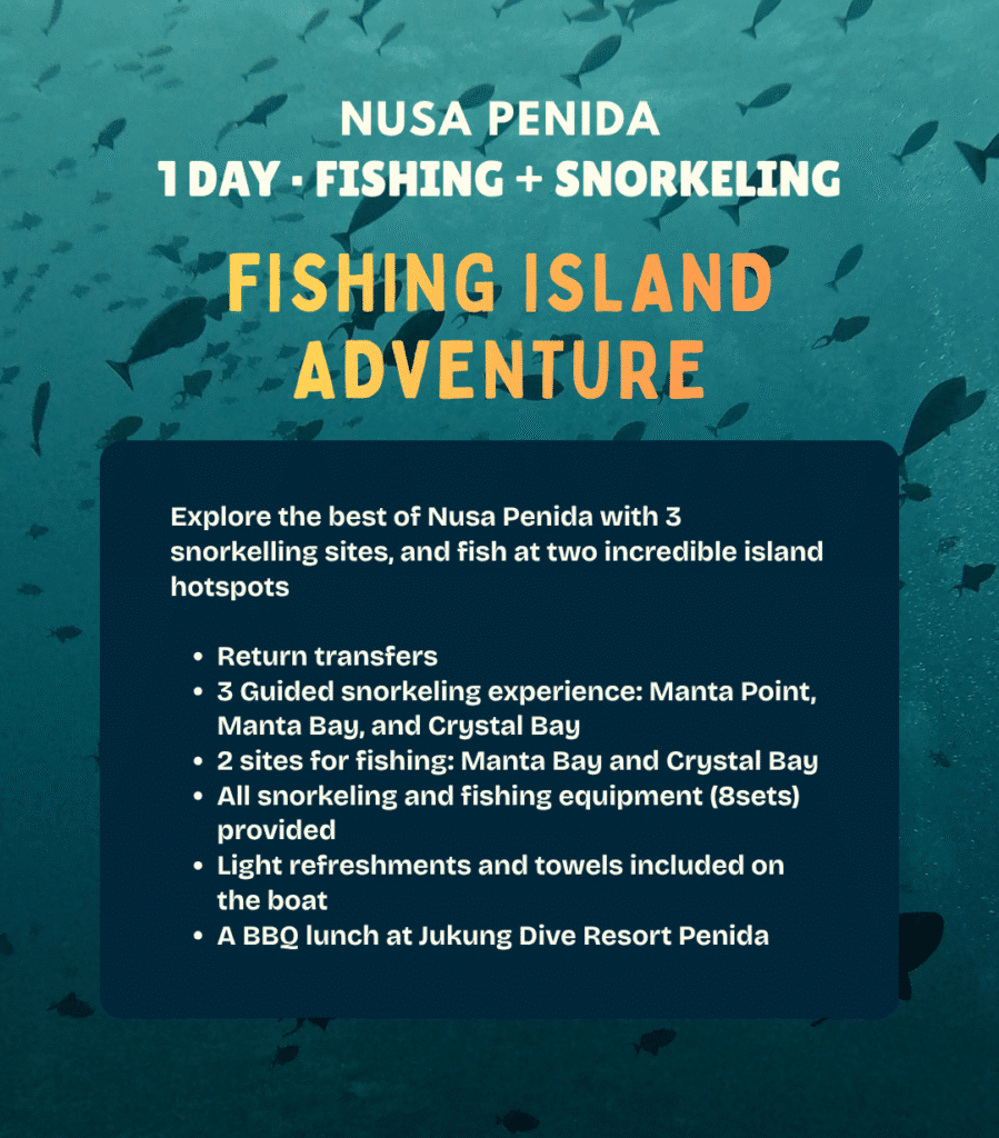 View Fishing Island Adventure in Nusa Penida – a private snorkelling and fishing day trip with BBQ lunch